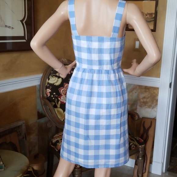 J. Crew Checkered Sun Dress Size 6 - Picture 3 of 5